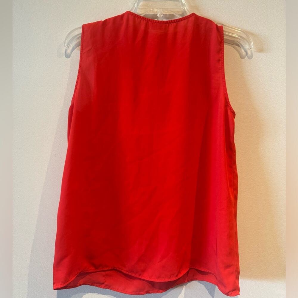 Jacqueline De Yong Red Silk Ruffle Front Sleevele… - image 4